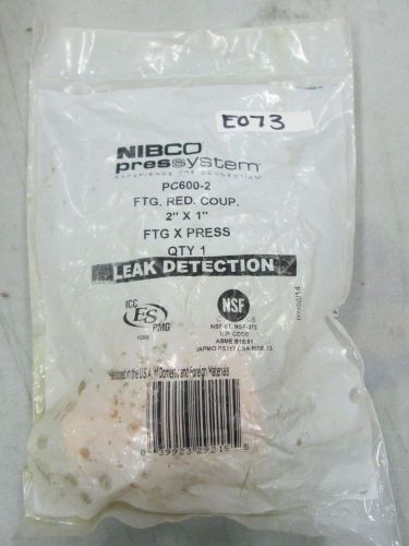 Nibco Pressystems 2&#034;x1&#034; Copper FTG RED Coupling FTG x Press #PC600-2  (NIB)