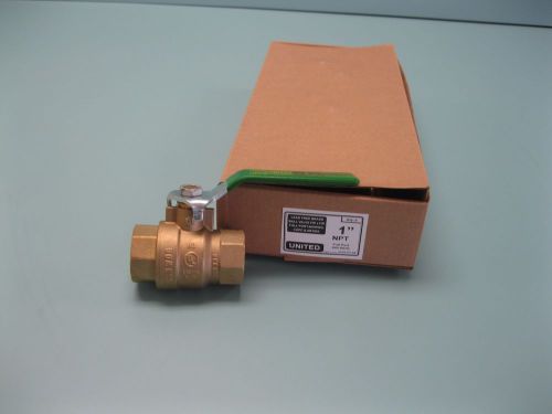 Lot (6) 1&#034; npt united 600# wog brass fp 2516 lead free ball valve z61 (2030) for sale