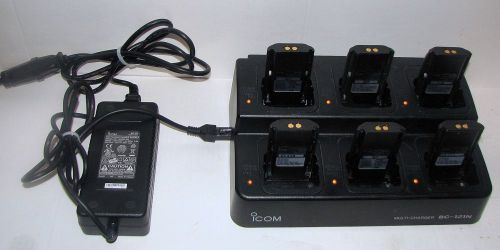 Icom bc-121n 6 unit charger for ic-f14 ic-f24 + many other icom radio models for sale