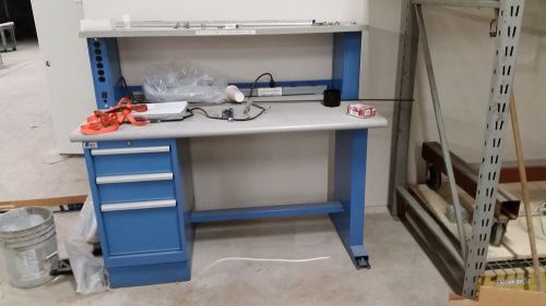 LISTA Technical Workbench with (3) Drawer Cabinet with Instrument Riser Shelf