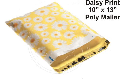 (10) DAISY Flower Print 10 x 13 Poly Mailers Self Sealing Envelopes Bags Designe