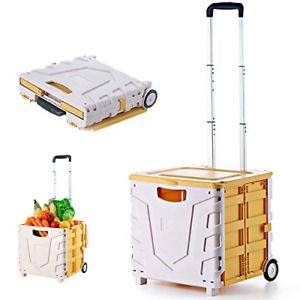 Foldable Utility Cart, Upgrade Portable Folding Cart Tools Carrier with Handle