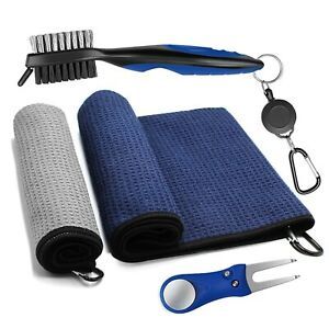 Golf Microfiber Towels Gifts Kit,Golf Cleaning Accessories Set-2 Waffle Golf ...