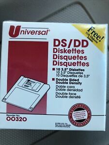 BRAND NEW 10 3.5” Diskettes DD/DS Universal MADE IN USA