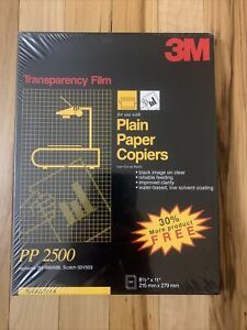 3M PP2500 Transparency Film for Paper Copiers 100 Sheets 8.5&#034;x11&#034; Fast Shipping