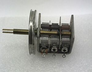 Vintage  R/C Air Variable Tuning Capacitor from clock radio, crystal, Ham Radio