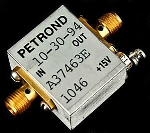 Petrond A37463E 10-30-94 SMA Coaxial RF Microwave Power Amplifier