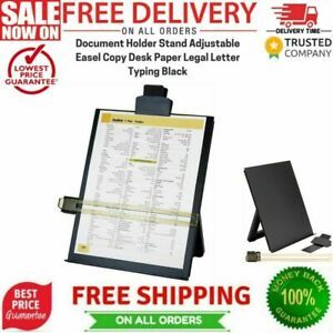 Document Holder Stand Adjustable Easel Copy Desk Paper Legal Letter Typing Black