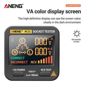 ANENG AC11 LCD Display 0.1V-250V Digital Socket Outlet Tester Voltage Detector