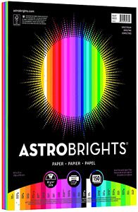 Astrobrights Color Paper, 8.5” x 11”, 24 lb/89 gsm,&#034;Spectrum&#034; 25-Color Assortmen