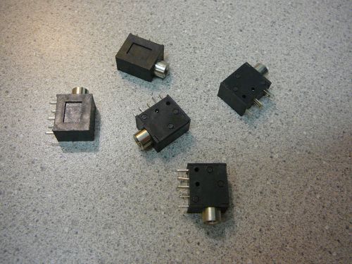 Kycon phone connector 3.5mm pcb stereo jack 5-pin black  **new**  5/pkg for sale