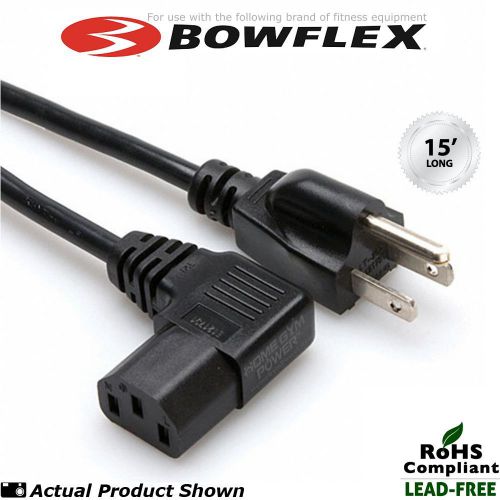 Bowflex treadclimber tc10 / tc20 15&#039; extra long premium power cord (w/90° angle) for sale