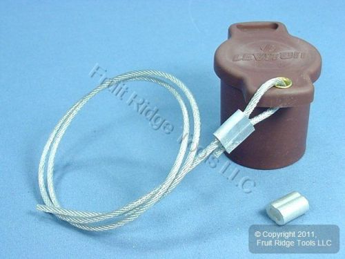 Leviton brown 16 series cam-type plug female protective cap insulator 16p22-h for sale