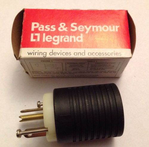 Pass &amp; Seymour Legrand Str. Blade Plug 20A, 125V 2P 3W Grdg. NEMA 5-20P- New!!