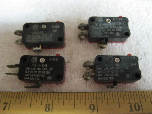 4  MICRO  SWITCHES   SPDT