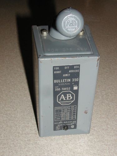 Allen-Bradley Bulletin-350 350-TAV32 3-Position Reversing Drum Switch Series-C