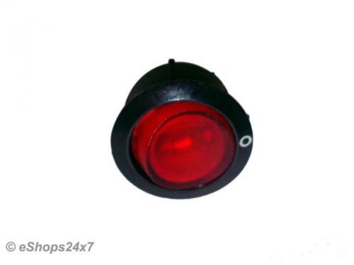 2x Ac 250v 10a Light Illuminated 3 Pin On/Off SPST Snap In Round Rocker Switch