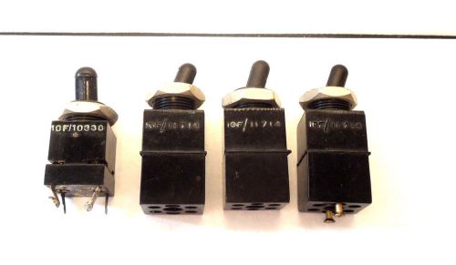 Lot 4 Vintage 10F/11714 Toggle switches: AC 250V / 30V DC 3 Amp 2 pos 4 Pole