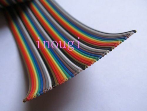 2.54mm 40 pins Dupont Wire Flat Color Rainbow Ribbon Cable 20cm 1.27mm line New