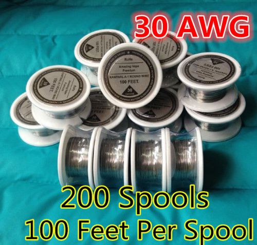 200 Spools x 100 feet Kanthal Wire 30 Gauge  AWG,(0.25mm) A1 Round Resistance !