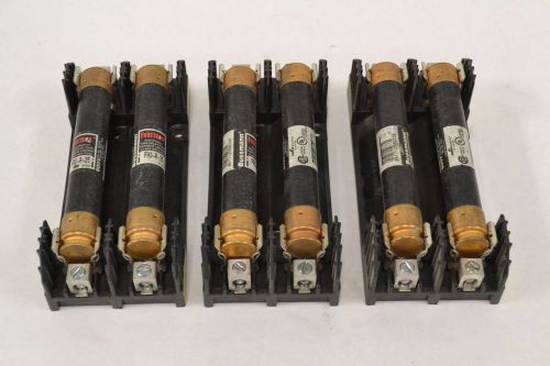Lot 3 buss r60030-2cr frs-r-25 30a amp 600v-ac 2p pole fuse block b313325 for sale