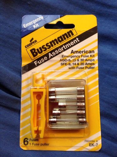 Bussmann american ek-7 emergency kit  fuse assortment free shipping for sale