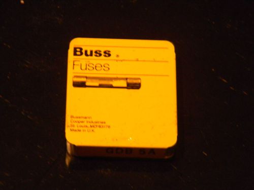 BUSS GDB-5A FUSES 2 PACKS OF 5 FUSES NEW