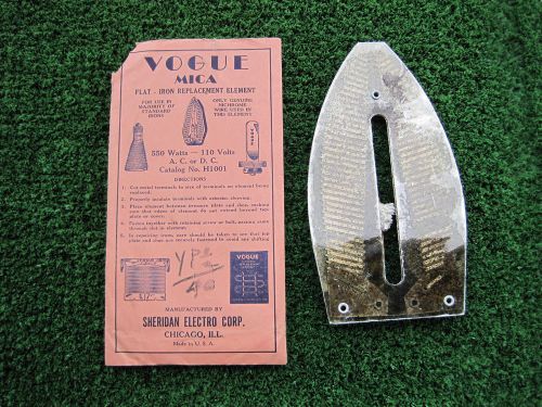 Vogue Mica Flat Iron Replacement Element, 550 Watts, 110 Volts Catalog No H1001