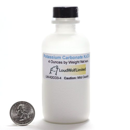 Potassium Carbonate 1/4 Pound by weight plastic bottle 99% ships FAST from USA