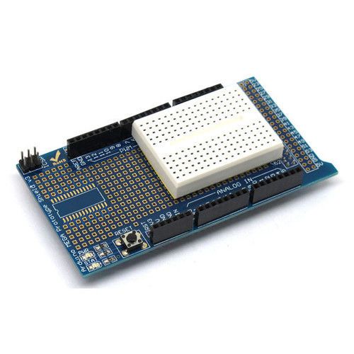 MEGA Proto Shield for Arduino + Mini Breadboard