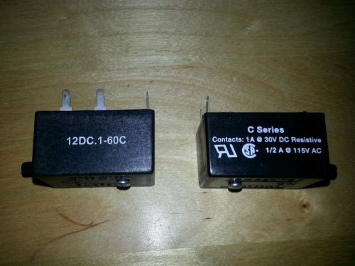2x AMPERITE C Series Solid State Time Delay Relay 12DNO.1-60C - NEW
