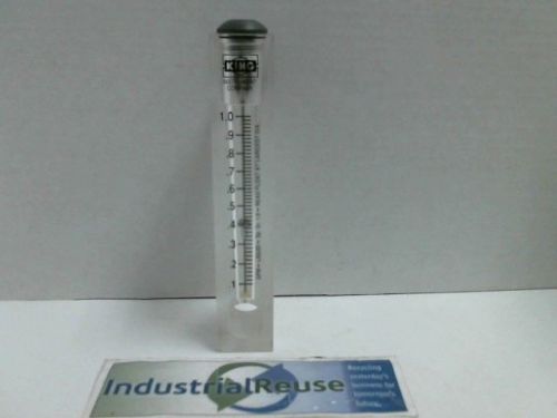 USED KING INSTRUMENTS  Flow Meter PVC/EPR/BR/1.0 GPM Missing Dial Handle