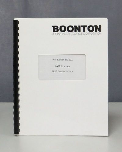 Boonton True RMS Voltmeter Model 93AD Instruction Manual