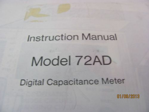 BOONTON MODEL 72AD: Digital Capacitance Meter - Instruction Manual