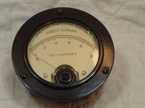 Vintage Supreme Instruments direct Current Milliamperes gauge meter 0-1