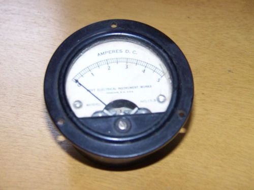 Vintage Industrial Steam Punk Hoyt 0-5 DC Amp Gauge Panel Meter