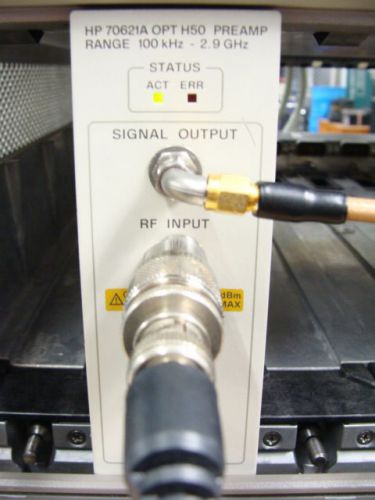 Hp agilent 70621a opt h50 preamplifier / preamp plug-in 100khz - 2.9ghz tested! for sale