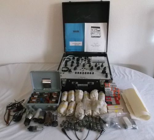 Hickok Tube Tester 539C With Tube Socket Adapter Set And 57 Assorted Tubes