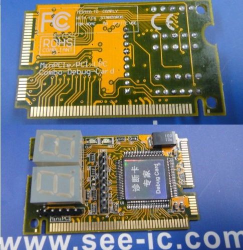 3in1 mini pci pci-e lpc combo-debug-card pc diagnostic card analyzer tester post for sale