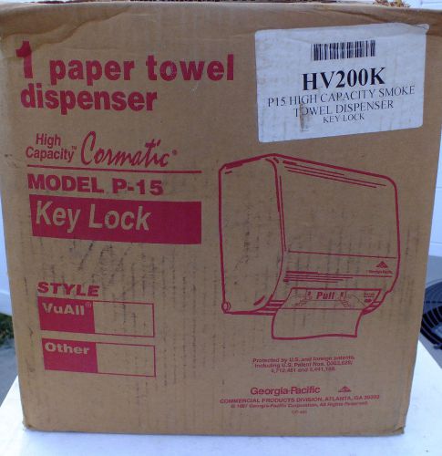 Georgia pacific cormatic paper towel dispenser hv200k with key for sale