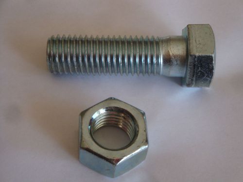 11 each hex bolt 3/4-10 x 2 1/2&#034; coarse threads with finished hex nut 3/4-10 for sale