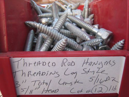 Thread cutting threaded rod anchoring  bolts  3/8&#034; bolts for 3/8&#034; rod 12 pc lot for sale