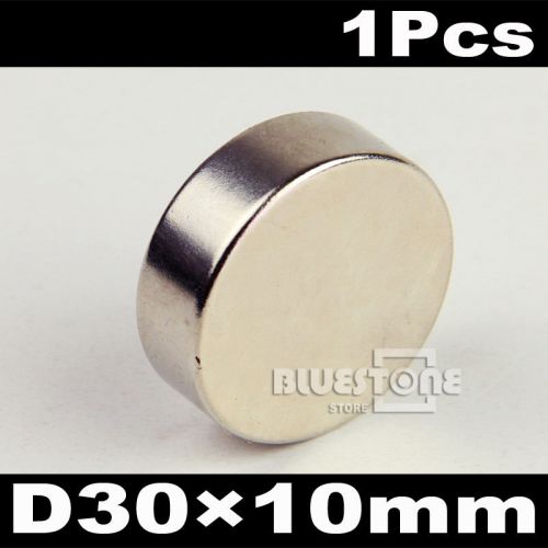 1 Large Super Strong Magnet Disc 30mm x 10mm Cylider Rare Earth Neodymium N35
