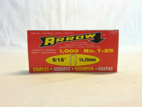 Arrow Staples No. T-25 9/16&#034; 1,000 Count (Inv.#:3268214)
