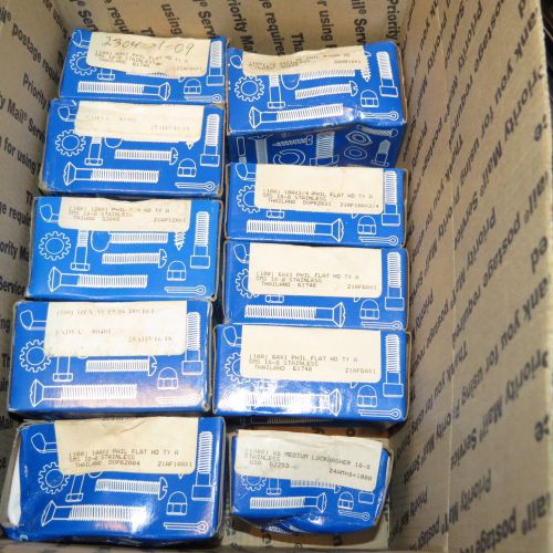 Lot of 10 Boxes of Screws  Stainless Steel