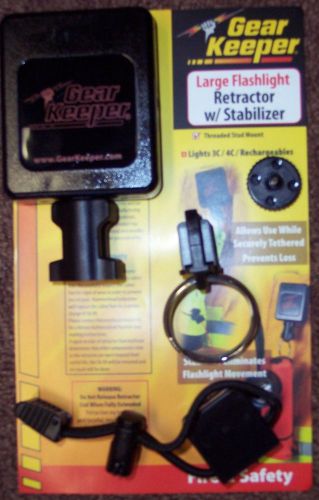 Gear keeper large flashlight retractor with stabilizer rt3-4323 pin mount for sale