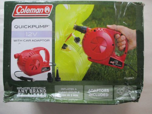 New! Coleman DC 12-Volt QuickPump with Car Adaptor Fast Free Shipping!