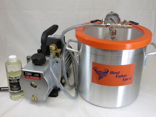 3GL Vacuum Chamber and 4 CFM DUAL Stage Pump for Degassing, Silicone
