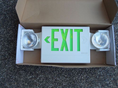 New Cooper Lighting Sure Lites Emergency Dual LED Exit Sign LPX7DH Red &amp; Green