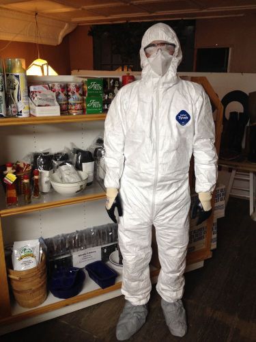 Dupont Tyvek Coverall Suit with Hood and Boots - TY122S / Sizes